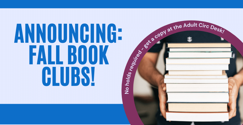 Announcing: Fall Book Clubs!